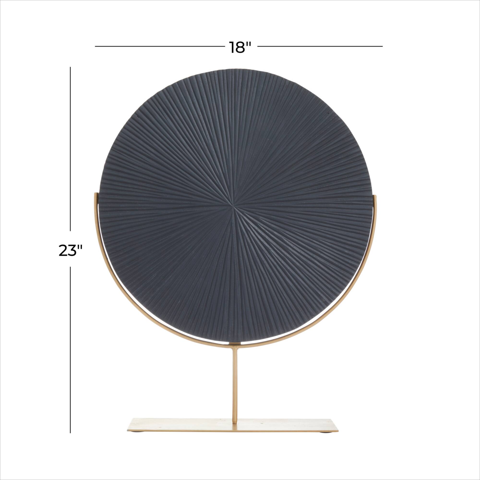 CosmoLiving by Cosmopolitan Black Iron Contemporary Sculpture, 23" x 18" x 4"